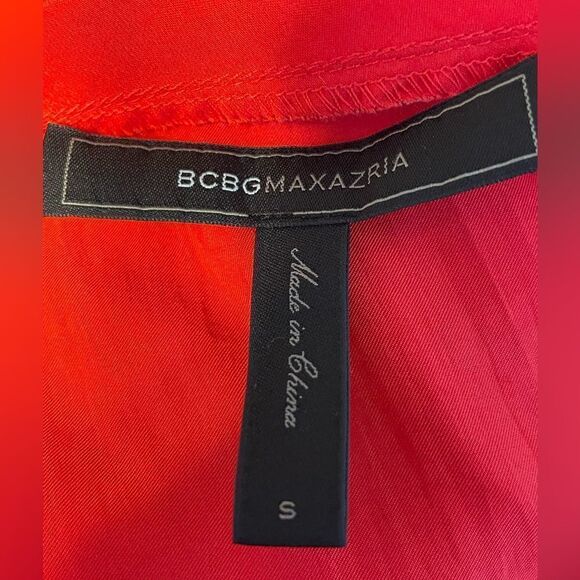 BCBGMAXAZRIA Angelika Red Dress High/Low S - Picture 5 of 6